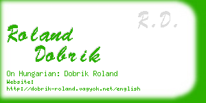 roland dobrik business card